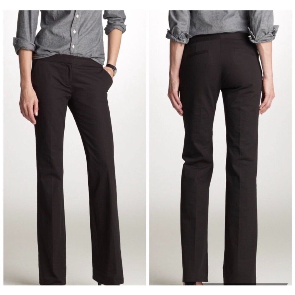 J.Crew Black City Fit Dress Pants Trousers Size 00 NWOT